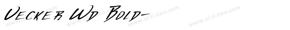 Vecker Wd Bold字体转换